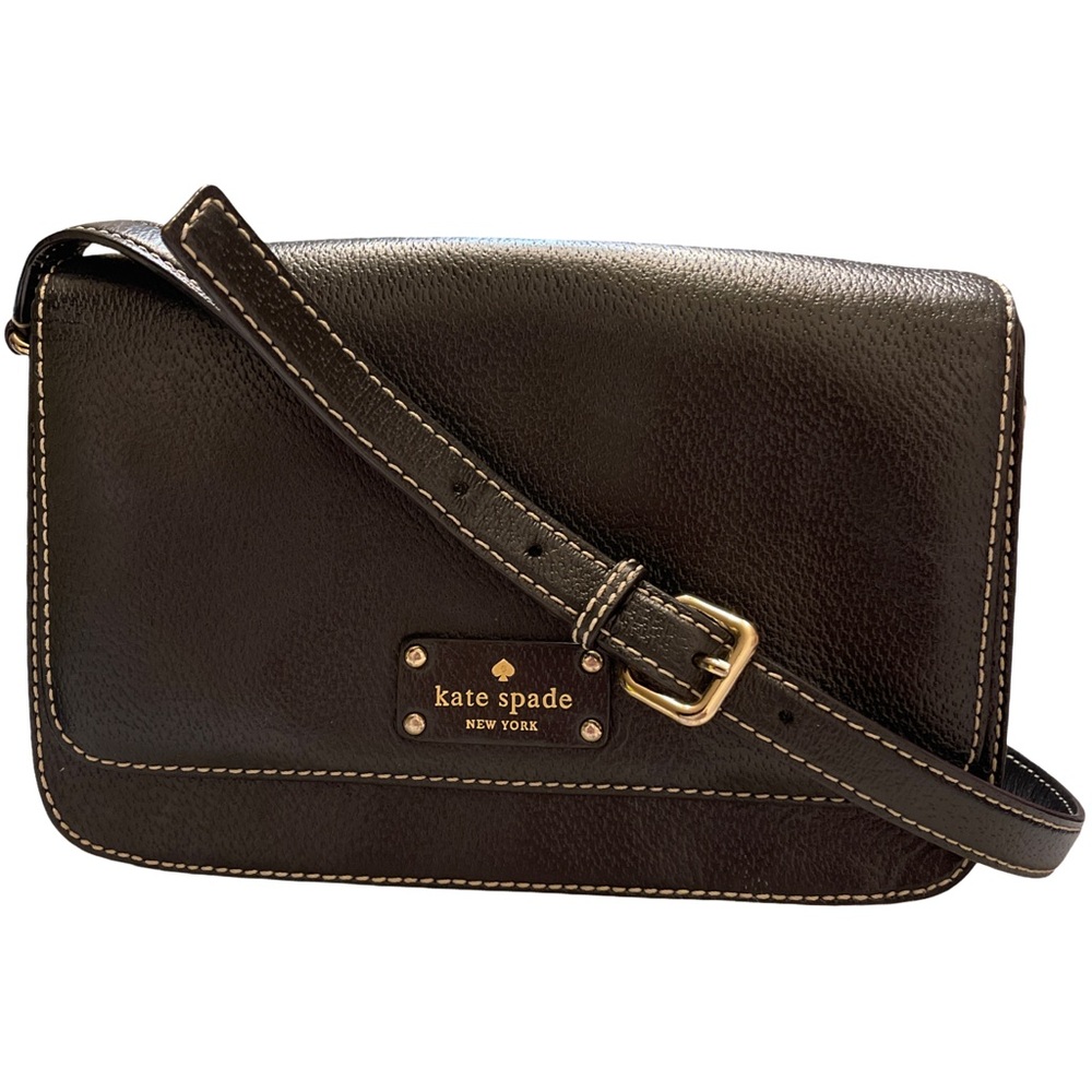 Kate Spade Wellesley Small Fynn Black Crossbody Bag | Boarskin Leather